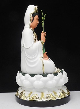 白衣观音佛像 观音菩萨佛像供奉 南海观世音娘娘像观音菩萨