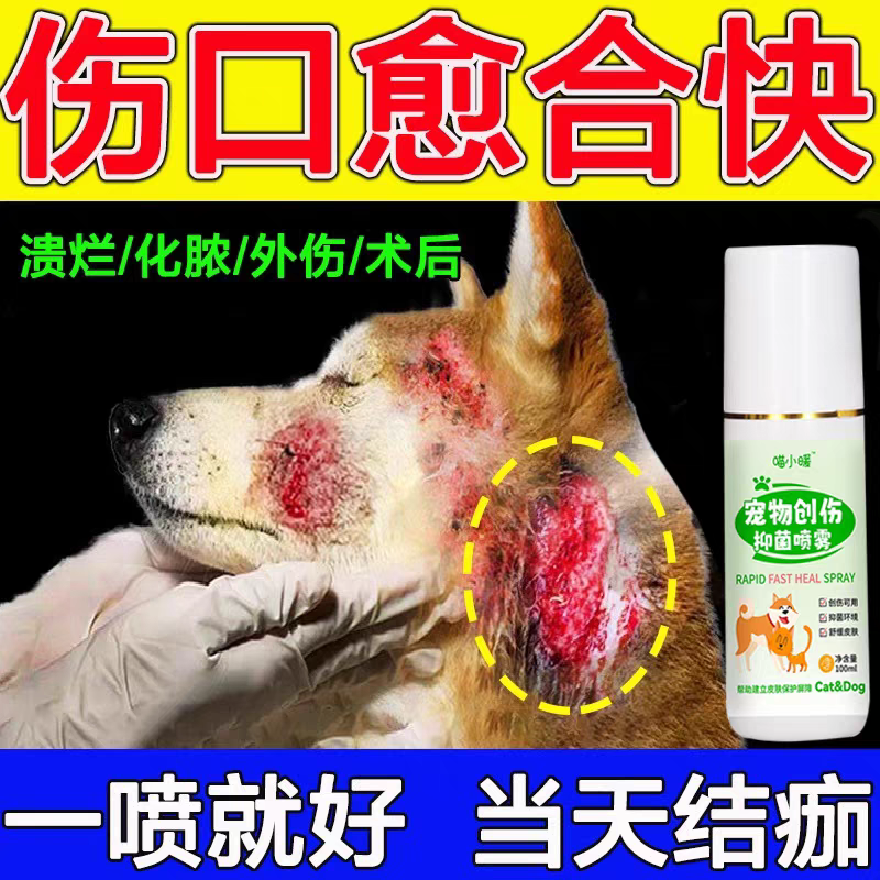 宠物伤口愈合药喷雾创口喷剂猫狗专用创伤术后溃烂消炎止痛喷雾剂