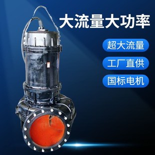 置排污泵厂家 大功率污水泵WQ大口径4极6极抽水E排水潜水泵耦合装