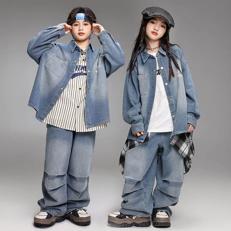 街舞儿童潮服男童架子鼓演出服hiphop少儿嘻哈服装表演服帅气炸街