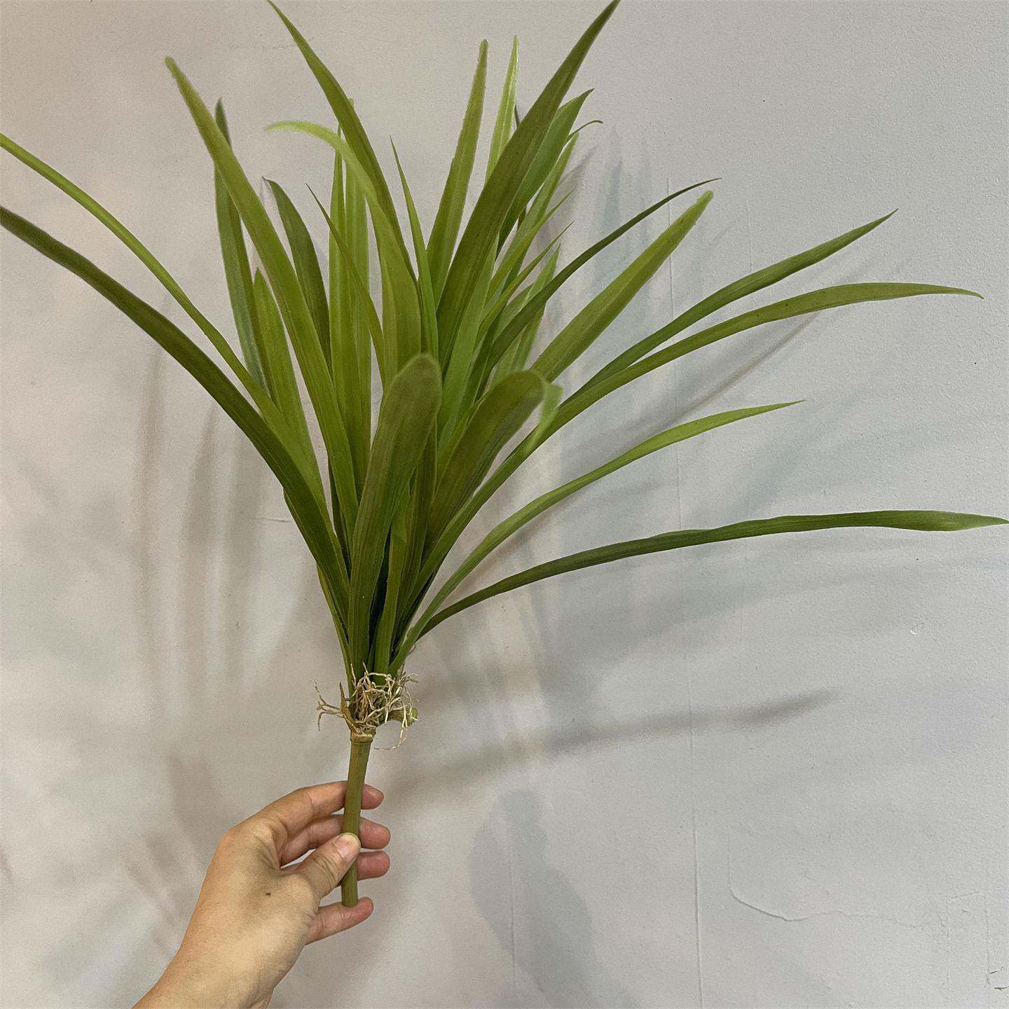 仿真吊兰草 兰花草植物墙配材兰花叶仿真蕨类叶水草塑料园林装饰