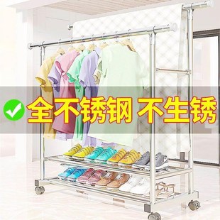 室外晒被子d专用架不锈钢晾衣架落地伸缩折叠家用阳台单双杆挂衣