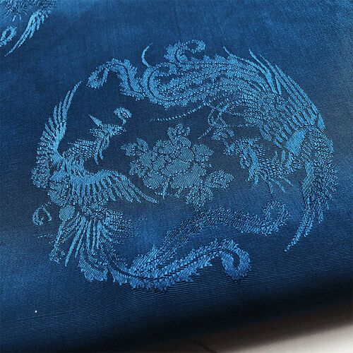 新款牡丹团凤古风汉服布料 古典明制上袄圆领袍中式旗袍服装面料