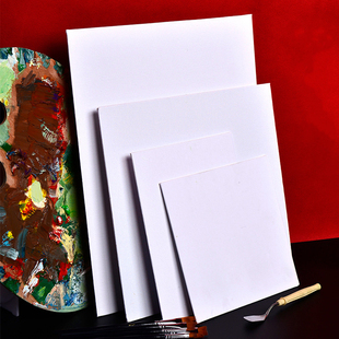 纸面油画板儿童丙烯画板小画布板子颜料布板不带画框油画