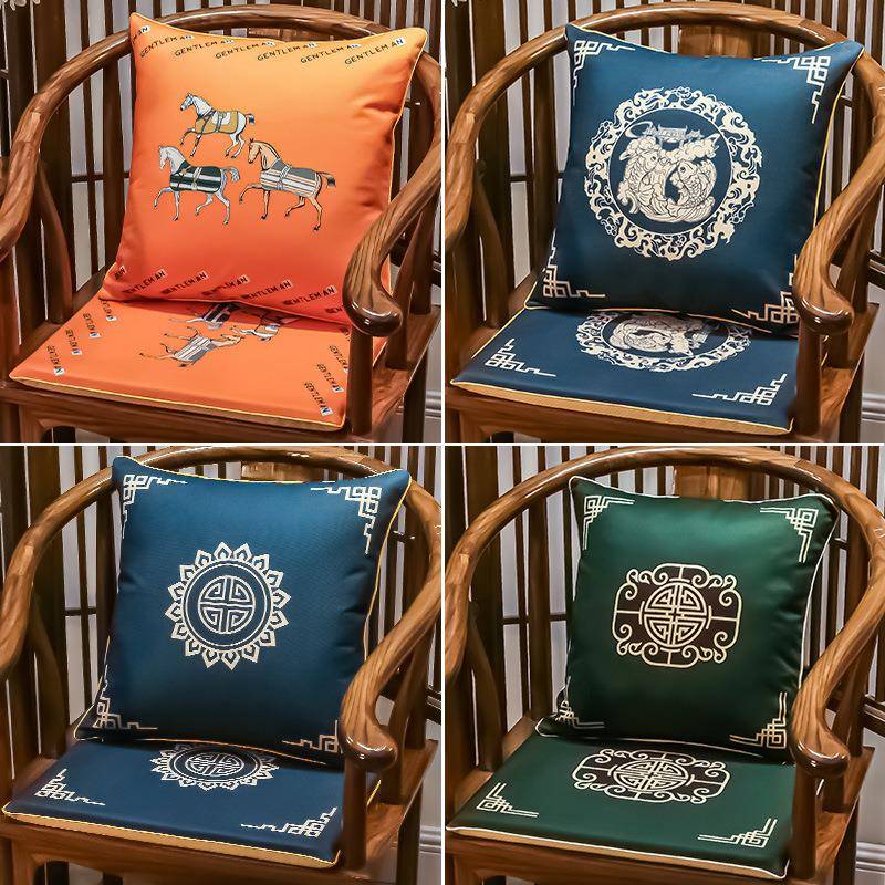 红木沙发坐垫实木家具新中式太师圈椅中式椅子木椅茶椅垫防滑徐小