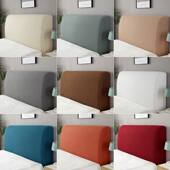 纯棉布艺床头套罩 软包床头床头罩 全包弧形床头靠背罩防尘保护套