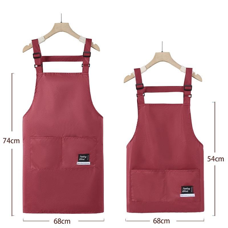 新款防水围裙女家用厨房做饭围腰餐饮专用上班咖啡店印字女工作服