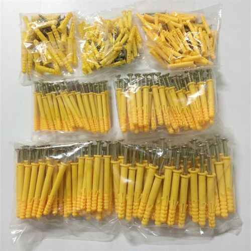 610整箱加长螺栓小黄鱼塑料膨胀管mGm自攻螺丝装涨塞8套膨胀螺丝