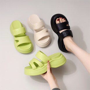 洋气配裙软底增高沙滩 新款 外穿厚底高级感一字拖鞋 女202A5年夏季