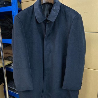 大胖子男装超大码巨胖中长款78%羊绒毛呢大衣纯色阔版秋冬外套D34