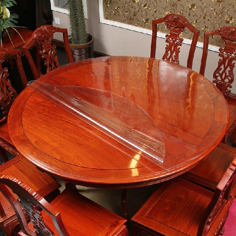 透水晶透明1.8米圆桌茶几餐桌垫加厚板水晶PVC防水免洗塑料布面,居家布艺,桌布,淘宝优惠券,粉丝福利购,淘宝优惠卷