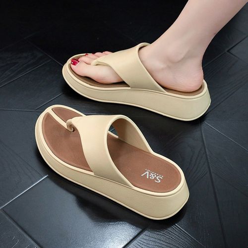 人字拖鞋女夏季2025新款v增高沙滩休闲百搭配裙子外穿时尚夹脚拖