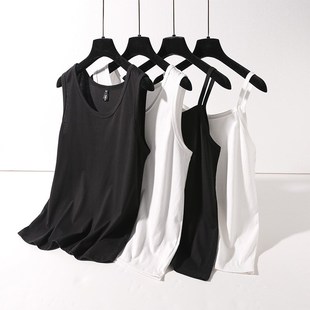 纯棉遮肚内搭打底衫 200斤N女装 背心女胖mm打底小吊带全棉夏装 大码
