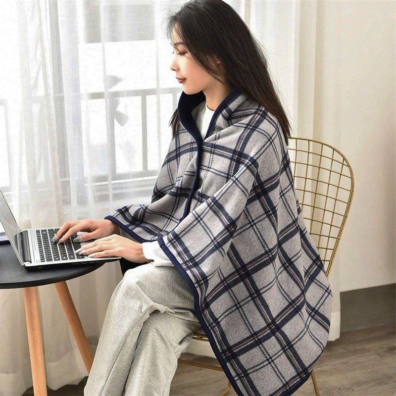 颈肩保暖披肩秋冬护颈加绒加厚斗篷披风办公室午睡多功能宝宝盖毯,居家日用,保暖披肩,淘宝优惠券,粉丝福利购,淘宝优惠卷