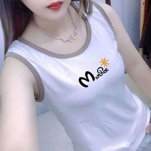 中年妈妈吊带背心女夏季外穿内搭上C衣白色大码宽松显瘦无袖打底