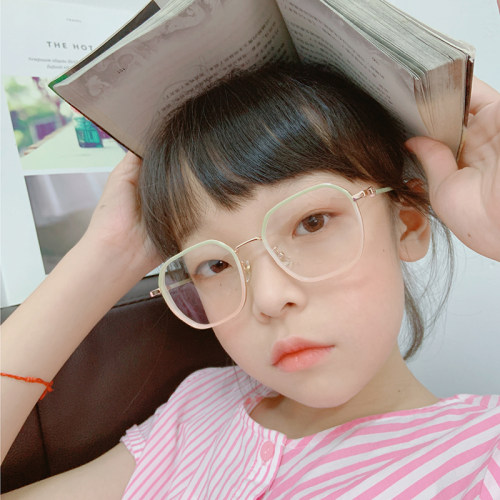 配镜近视青少年中大复古文艺超轻金属眼镜眼镜架框万新镜片