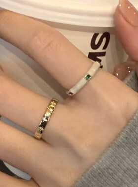 戒指女粗胖手大号戒指女胖mm大圈口戒指适合手粗的戒指女食指戒