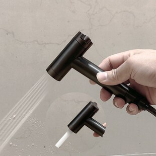 卫生间马桶e伴侣冲洗喷枪增压可调黑白枪灰浴室阳台妇洗清洗小喷