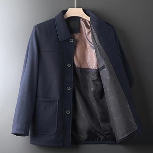 中老年夹克男装 爷爷老头衫 f80岁老人外套男秋装 上衣爸爸衣