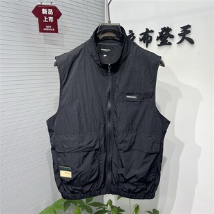 立领纯色简约潮流坎肩防晒马 情侣百搭背心男士 2025b夏季 宽松薄款