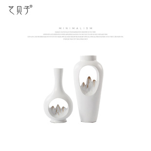 新中式后现代家居软装饰品创意客厅电视柜玄关摆设样板房花瓶摆件