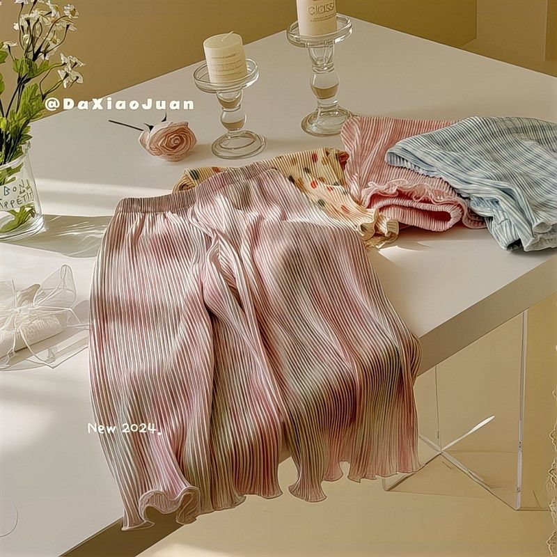 子洋气夏季女宝宝薄款抖抖裤儿A童阔腿裤童装女童夏装多巴胺防蚊