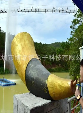 网红呐喊喷泉解压放松网红景区打卡呐喊喷泉声控喷泉安装施工