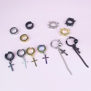 棉花娃娃耳环10cm15cm20cm40cm娃用耳环圆O环耳圈玩偶公仔耳夹装