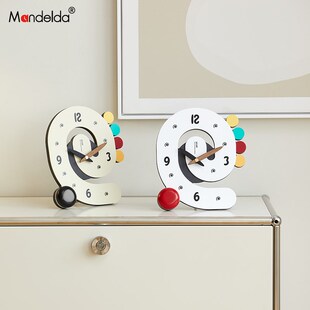 n家居客厅装饰品玄关电视柜桌面摆放式时钟