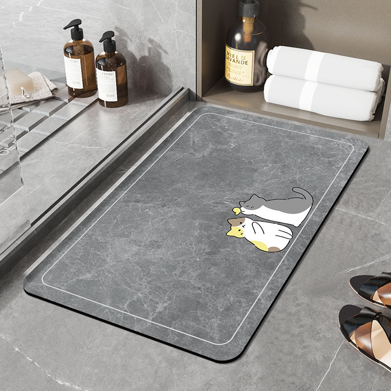 卡通浴室防滑软硅藻泥脚垫子家用卫生间门口吸水脚踩地垫厕所门垫,居家布艺,家用脚垫,淘宝优惠券,粉丝福利购,淘宝优惠卷