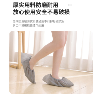 套无纺布加厚室内防尘塑料家用防水成人儿童防滑耐磨脚套 一次性鞋