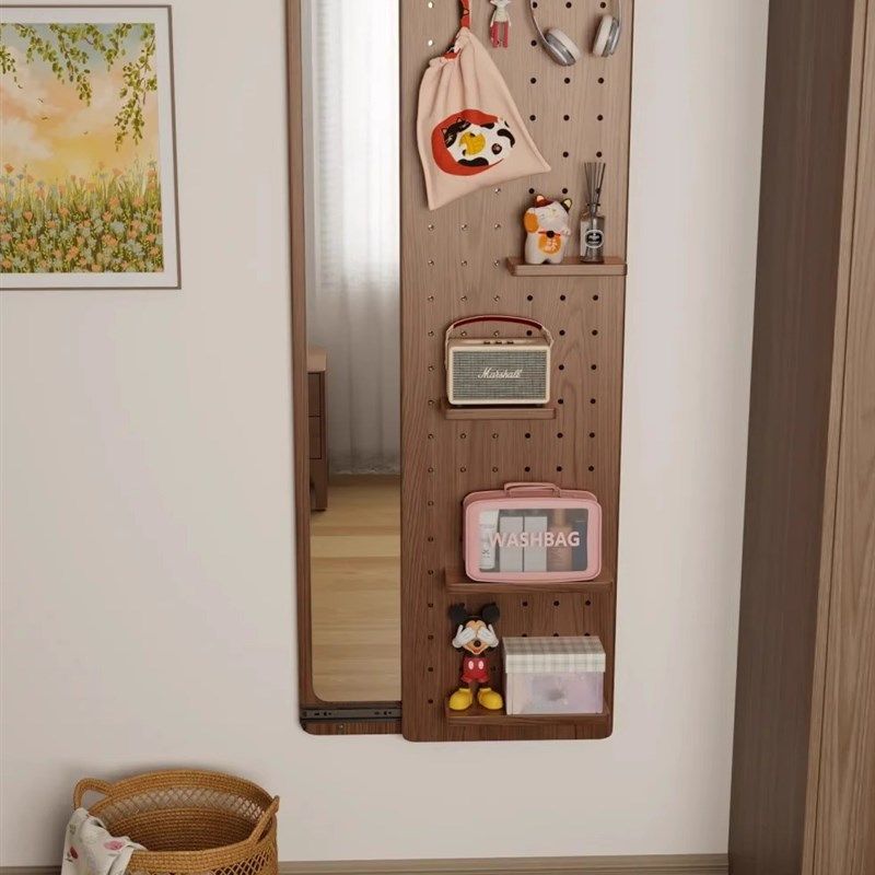 隐藏式全身镜隐形穿衣镜推拉可关闭贴墙遮挡壁挂洞洞板玄关试衣镜,住宅家具,抽拉镜,淘宝优惠券,粉丝福利购,淘宝优惠卷