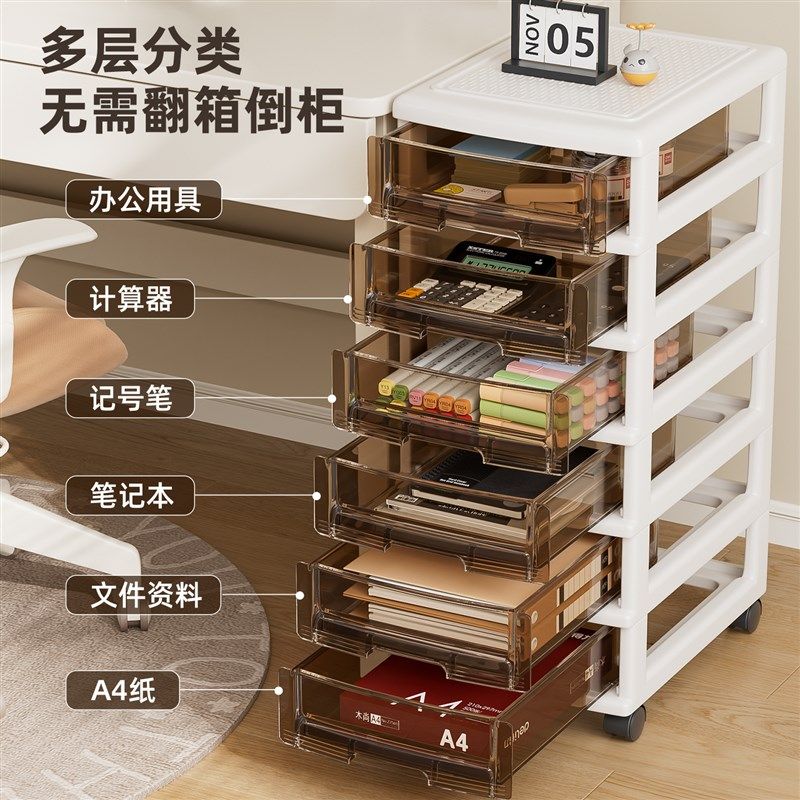 整理师推荐桌下收纳柜抽屉多层储物柜家用杂物塑料立柜整理免安装,收纳整理,鞋柜,淘宝优惠券,粉丝福利购,淘宝优惠卷