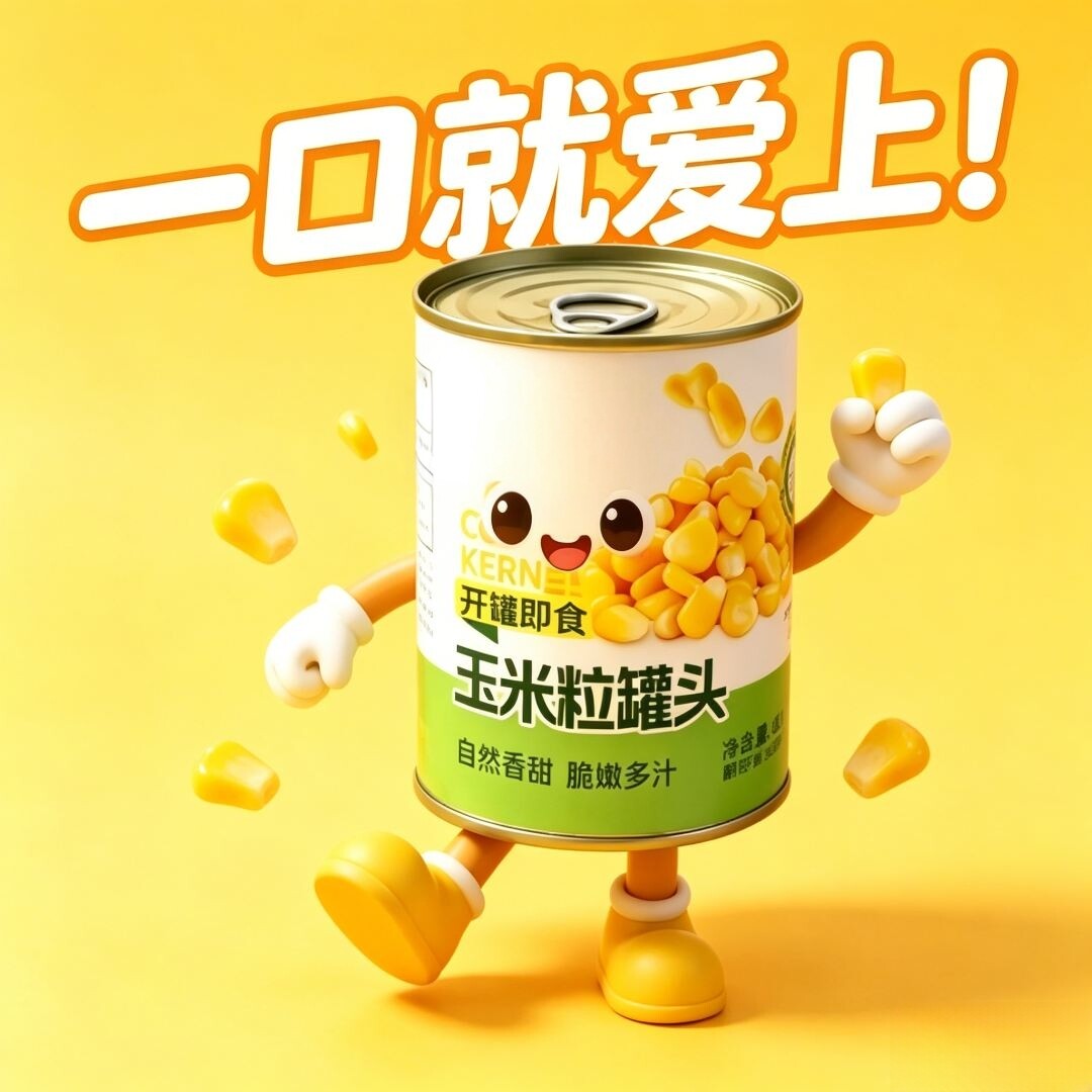 低脂即食沙拉玉米粒罐头
