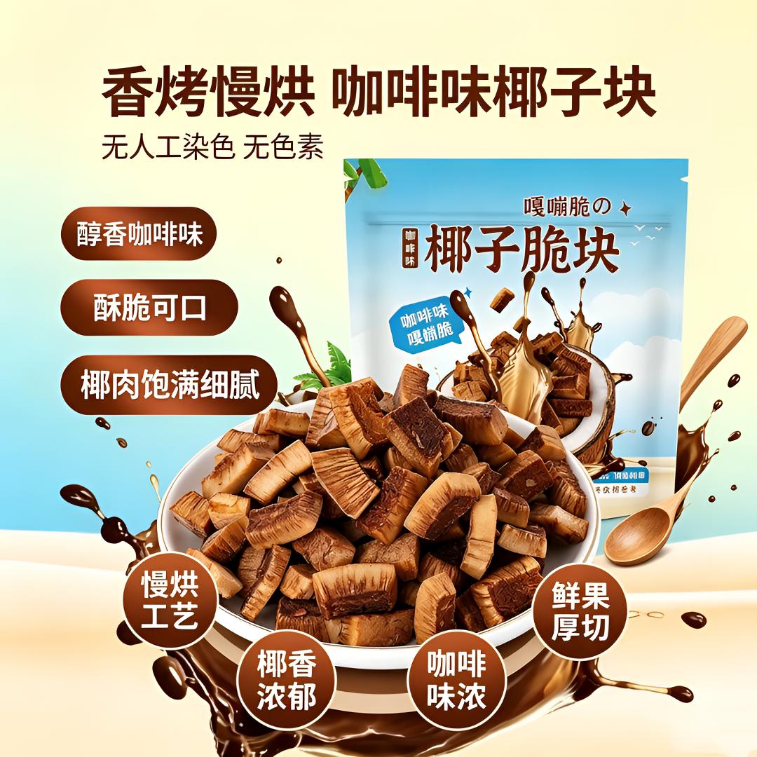 咖啡味椰子脆块即食袋装零食