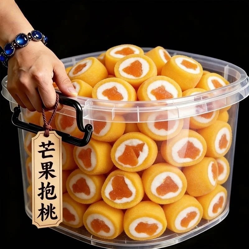 酸甜芒果干黄桃夹心蜜饯解馋