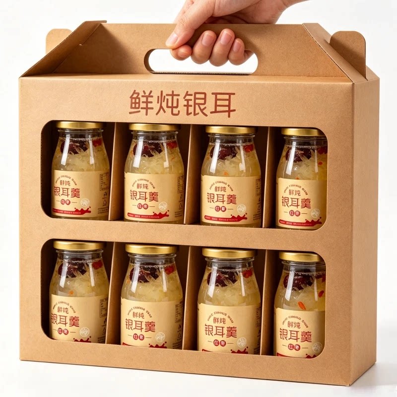 红枣枸杞鲜炖银耳羹即食6瓶装