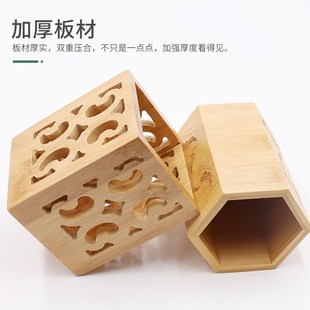 家用筷子筒竹制筷筒创意筷篓防霉沥水快子架厨房收纳筷架可沥水