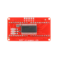 0.54寸 4位米字数码管显示模块 I2C控制VK16K33 红/翠绿/橙色
