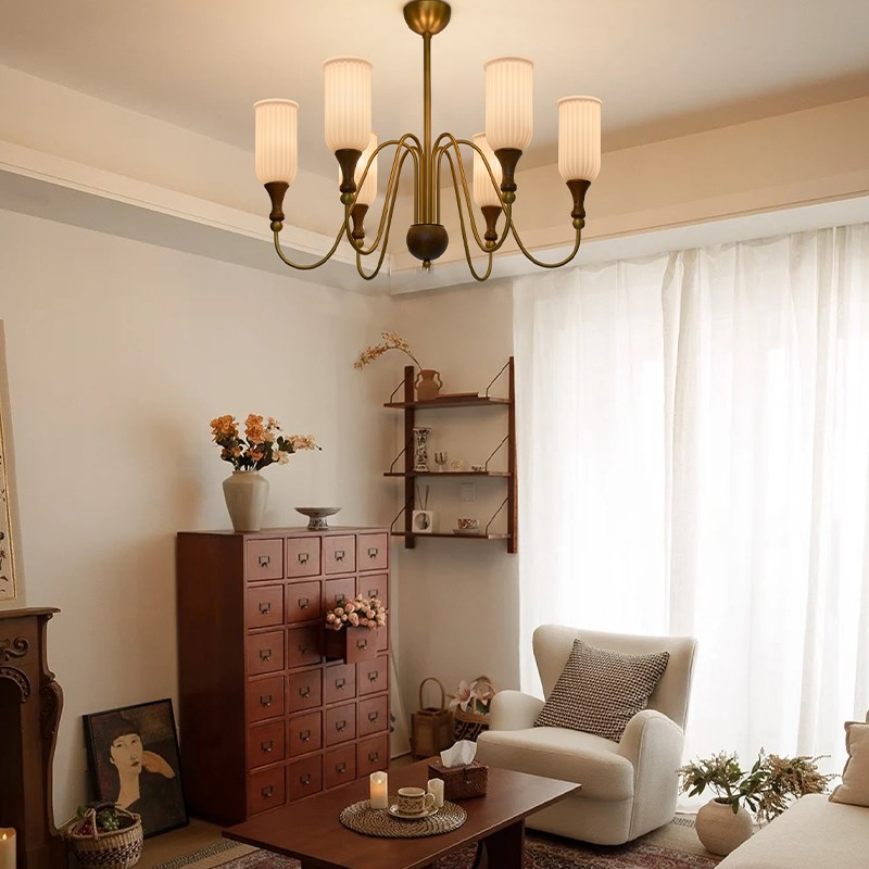 法式吊灯客厅灯主灯复古中古风美式卧室大气轻奢高级感吸顶灯灯具