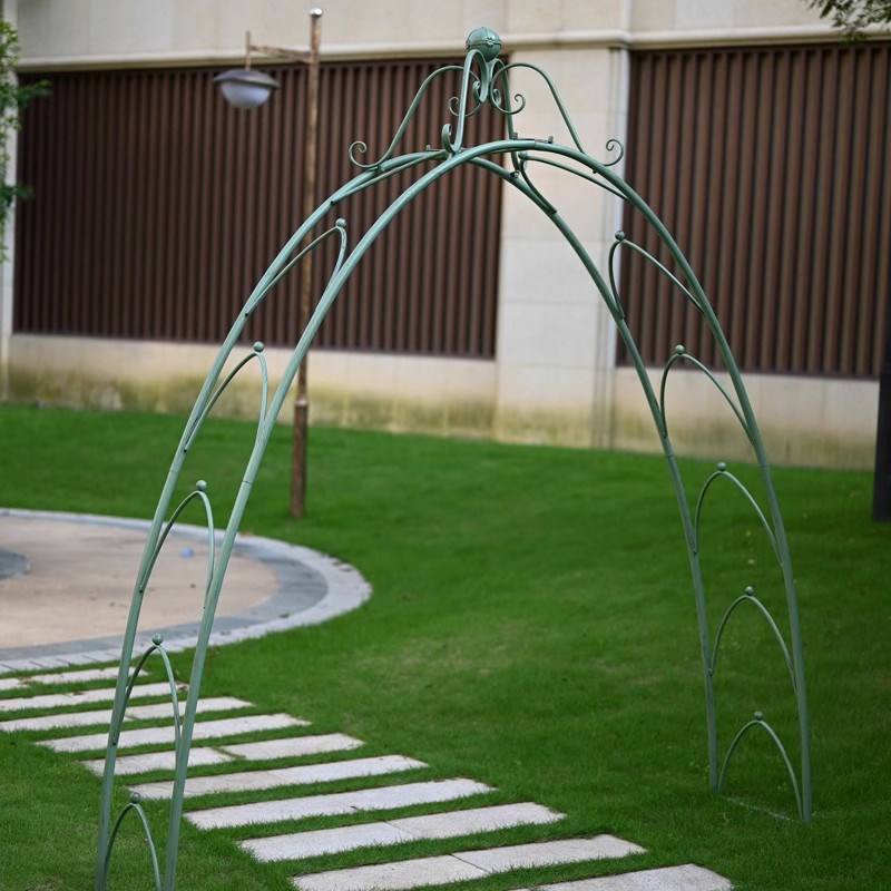 铁艺花架子植物鲜花拱门架月季蔷薇攀爬藤架别墅户外庭院拱形支架