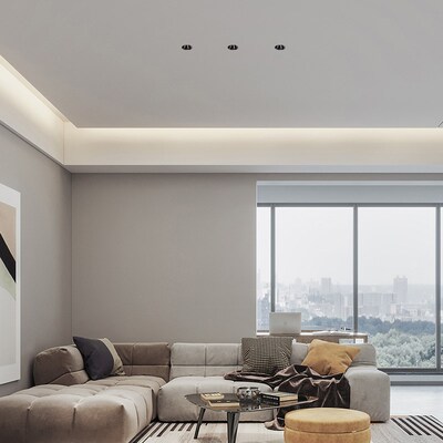 无边框筒灯高显指嵌入式黑杯防眩光预埋天花灯无主灯客厅照明家用