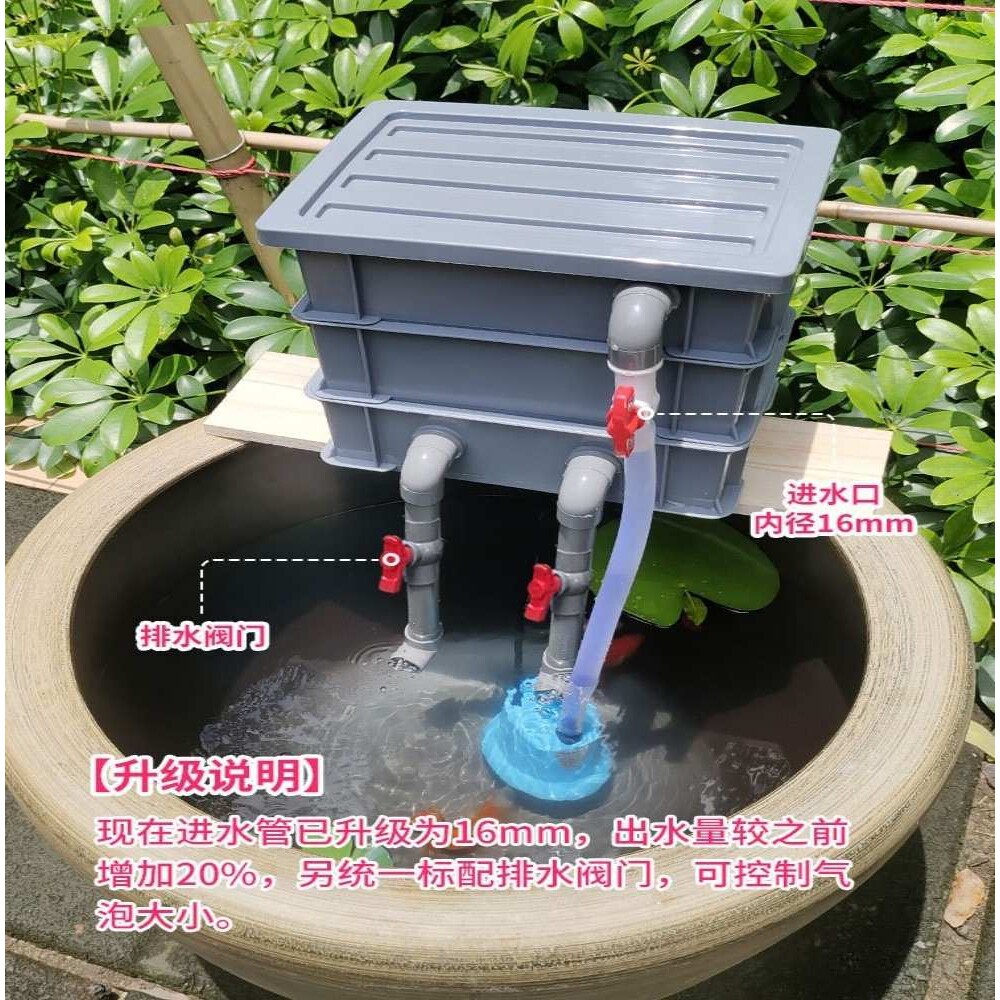 鱼缸过滤器净水循环三合一系统配件养鱼用品大全龟滴流盒周转箱箱