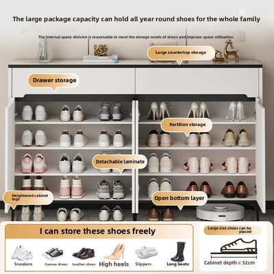 Shoe Cabinet Entry Cabinet All-in-One Home Entryway Cabinet