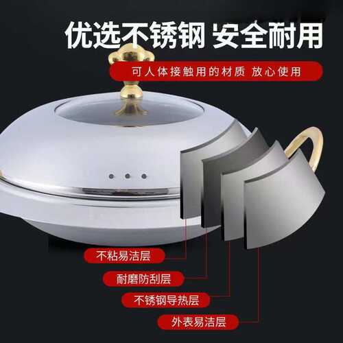 不锈钢酒精锅家用干锅酒店中式小火锅饭店锅仔酒吧商用固体酒精炉