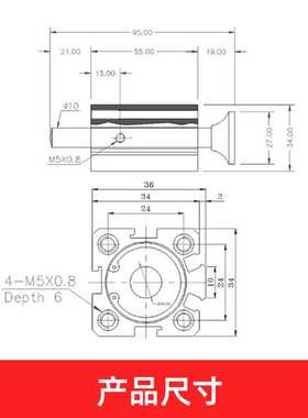 天行旋臂/斜臂/横走防落气缸SSDA20X15防坠气缸-机械手配件原装件