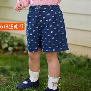 松紧腰可调节100 647日单女童牛仔短裤 休闲D裤 弹力裤 160cm 夏季