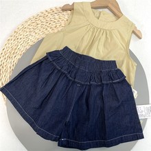 05132承X儿童夏季薄款u纯棉牛仔短裤短裙女童百搭清新气质牛仔裙