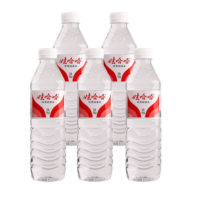 娃哈哈饮用纯净水 596ml*5瓶纸箱装 仅支持单独下单购买及发货