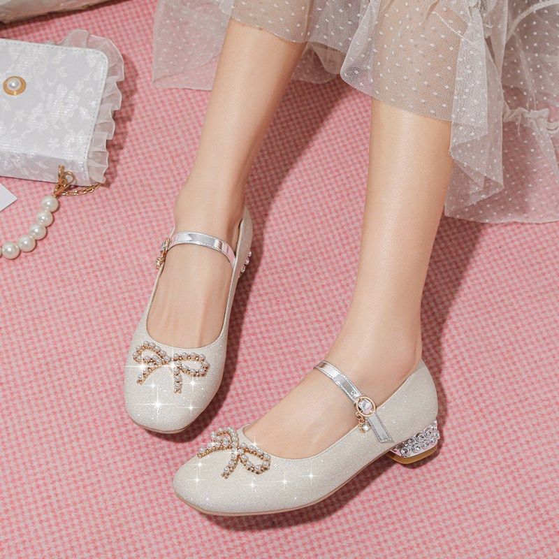 水晶鞋女儿童高跟鞋配礼服鞋子模特走秀演出鞋小学生女童公主鞋,童鞋/婴儿鞋/亲子鞋,水晶/水钻鞋,淘宝优惠券,粉丝福利购,淘宝优惠卷